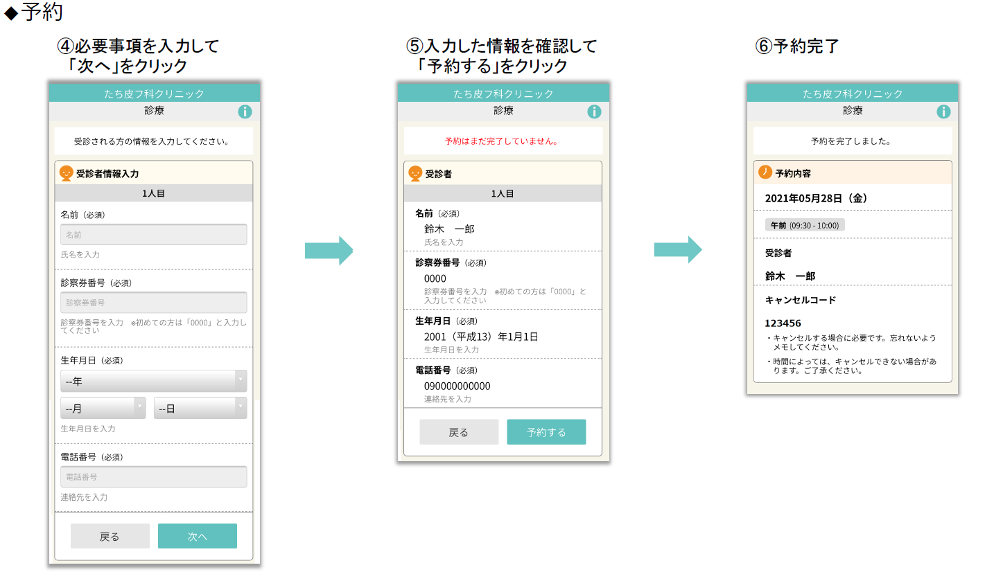 予約手順２